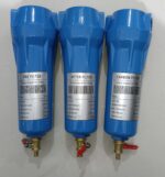 3/4 Inch (80 CFM) Industrial Compressed Air Line Filter Set –Pre Filter + After Filter + Carbon Filter with Manual Drain Valve
